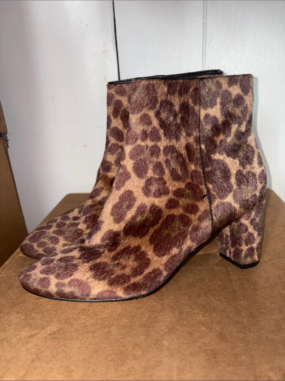 Nine West Block Heel Ankle Boots - Brown size 8M